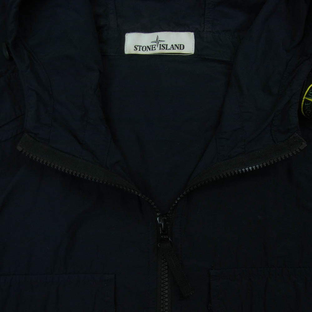 STONE ISLAND ストーンアイランド 741511602 ロゴワッペン ジップアップ フーディー ジャケット ダークネイビー系 S【中古】