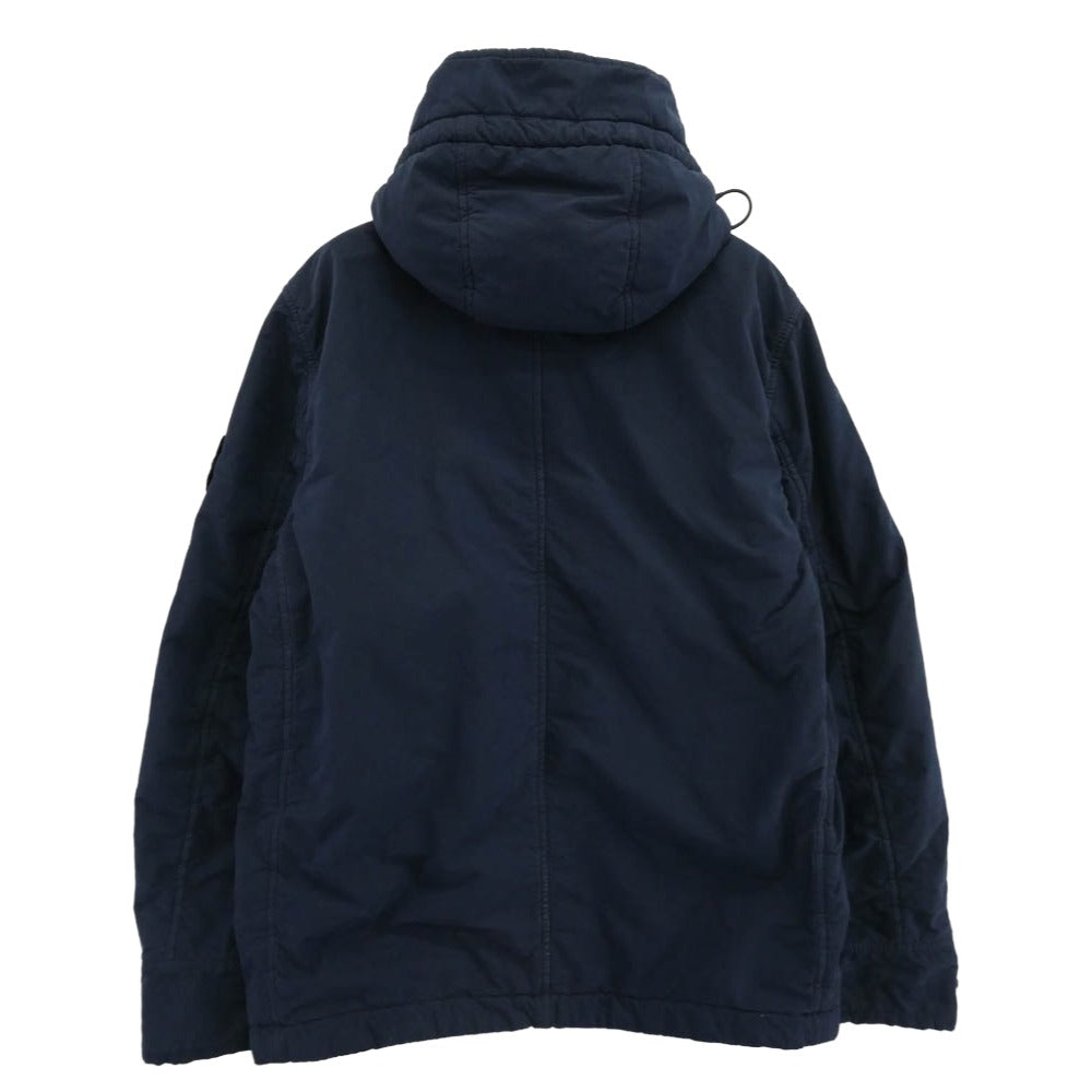 STONE ISLAND ストーンアイランド 731540931 DAVID LIGHT TC WITH MICROPILE デヴィッド ライト ティーシー ウィズ 袖ロゴワッペン マイクロパイル 中綿 ジャケット ネイビー系 S【中古】