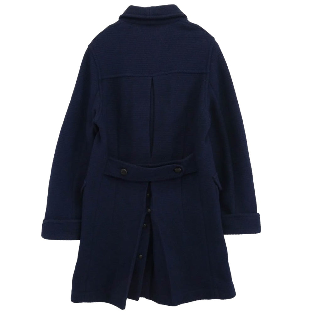 LARDINI ラルディーニ IA45042 ショールカラー バックベルト ダブルブレスト チェスターコート ネイビー系 M【中古】