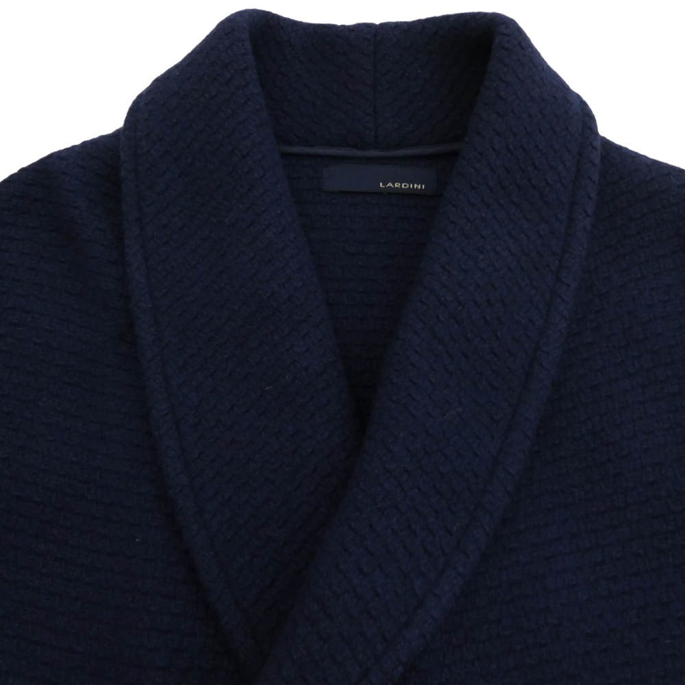 LARDINI ラルディーニ IA45042 ショールカラー バックベルト ダブルブレスト チェスターコート ネイビー系 M【中古】
