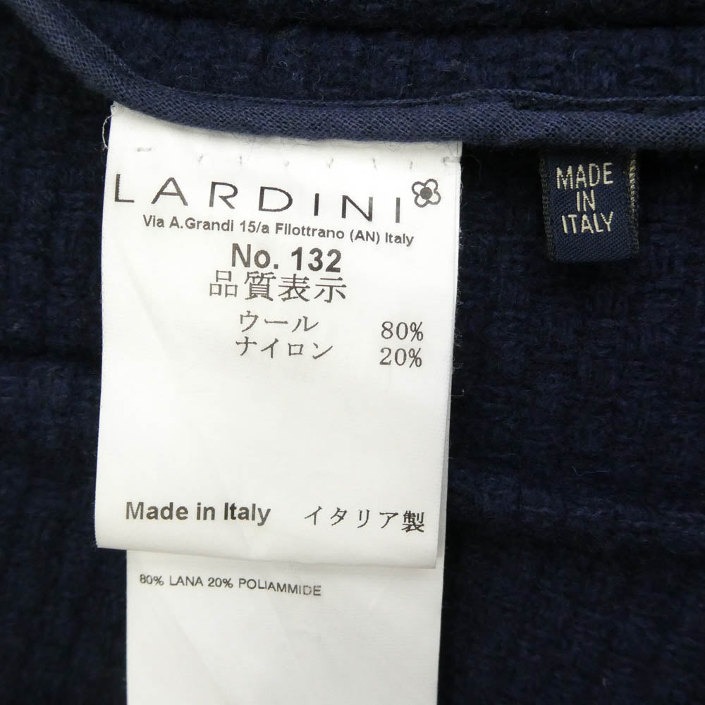 LARDINI ラルディーニ IA45042 ショールカラー バックベルト ダブルブレスト チェスターコート ネイビー系 M【中古】