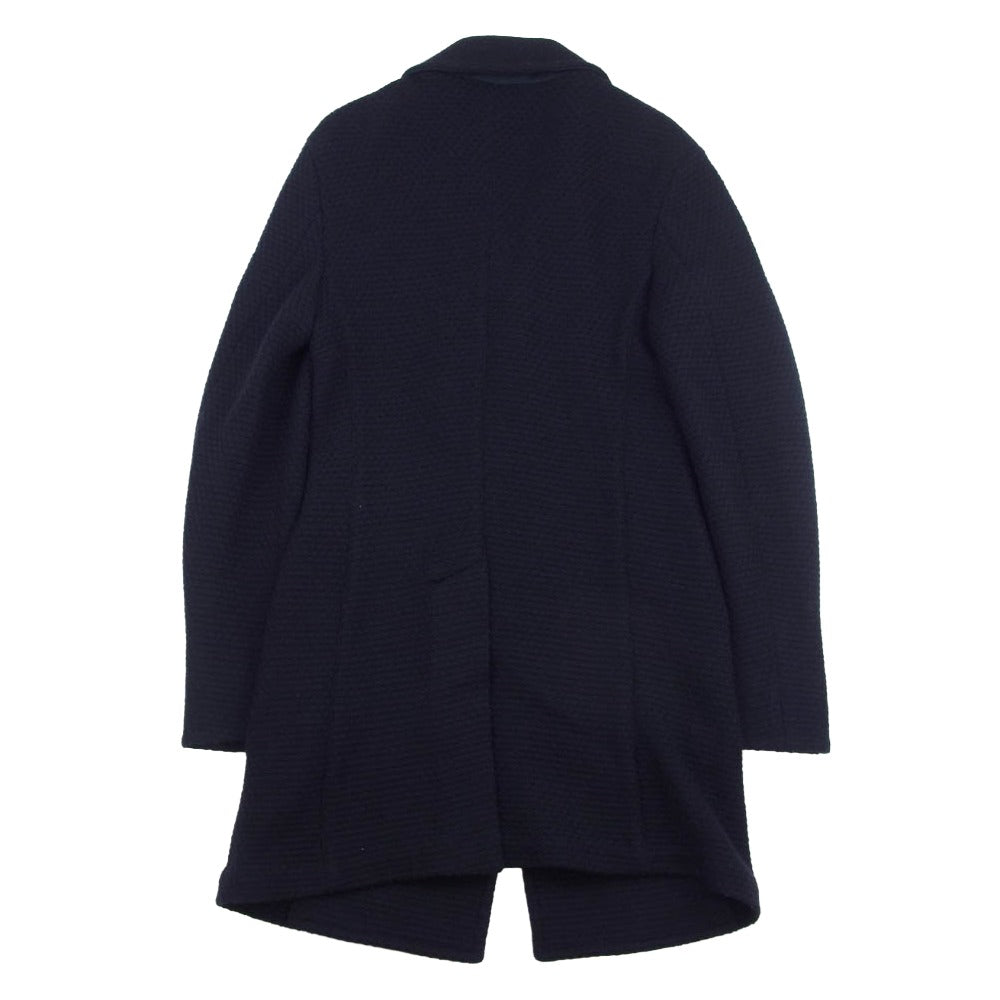 LARDINI ラルディーニ CA104 ブートニエール付き ウール チェスターコート ネイビー系 48【中古】