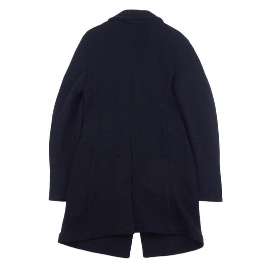 LARDINI ラルディーニ CA104 ブートニエール付き ウール チェスターコート ネイビー系 48【中古】