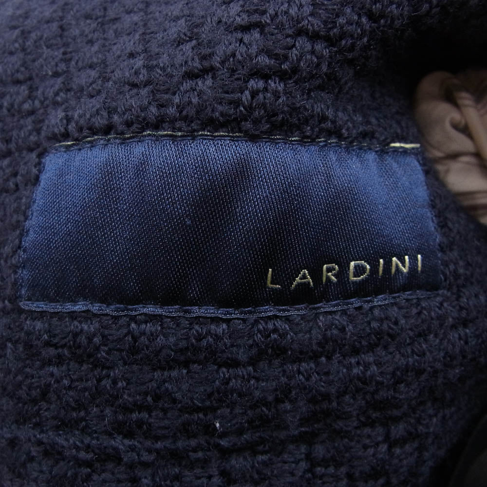 LARDINI ラルディーニ CA104 ブートニエール付き ウール チェスターコート ネイビー系 48【中古】
