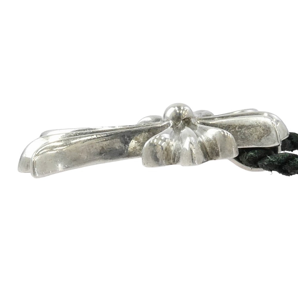 CHROME HEARTS クロムハーツ（原本無） CRS SML BC スモールCHクロス ボロチップ レザーブレード ネックレス ブラック系 シルバー系【中古】