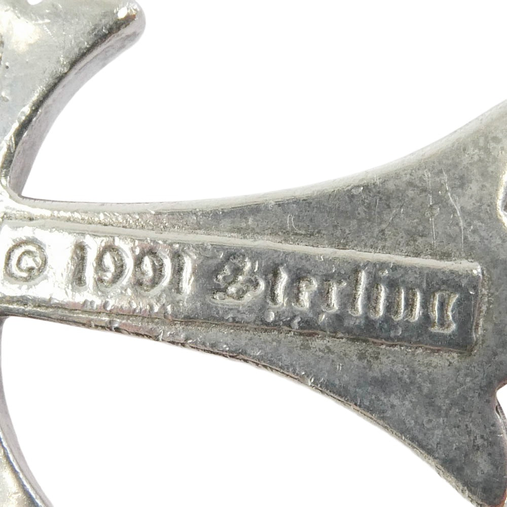 CHROME HEARTS クロムハーツ（原本無） CRS SML BC スモールCHクロス ボロチップ レザーブレード ネックレス ブラック系 シルバー系【中古】