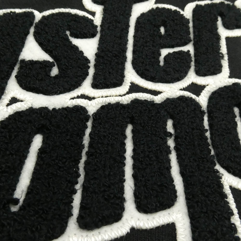 HYSTERIC GLAMOUR ヒステリックグラマー WDS-C-HYS-23-AP-Q1-15 VARSITY HOODIE バーシティ フーディー プルオーバー パーカー ブラック系 XS【中古】