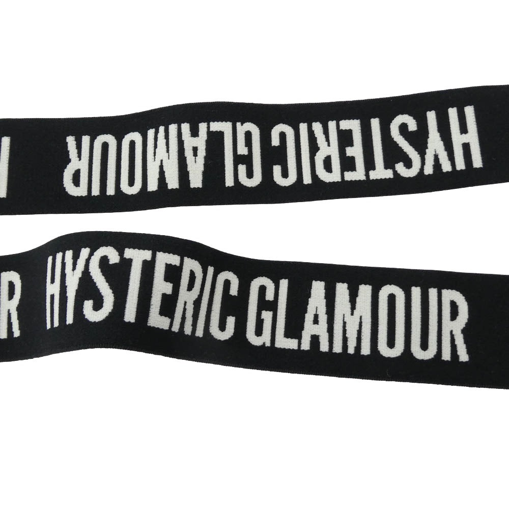 HYSTERIC GLAMOUR ヒステリックグラマー ロゴ サスペンダー ブラック系 ホワイト系【中古】