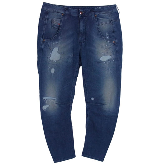 DIESEL ディーゼル FAYZA-NE ダメージ加工 リペア加工 ファイザー ストレッチ デニムパンツ ジーンズ インディゴ ブルー系 25【中古】