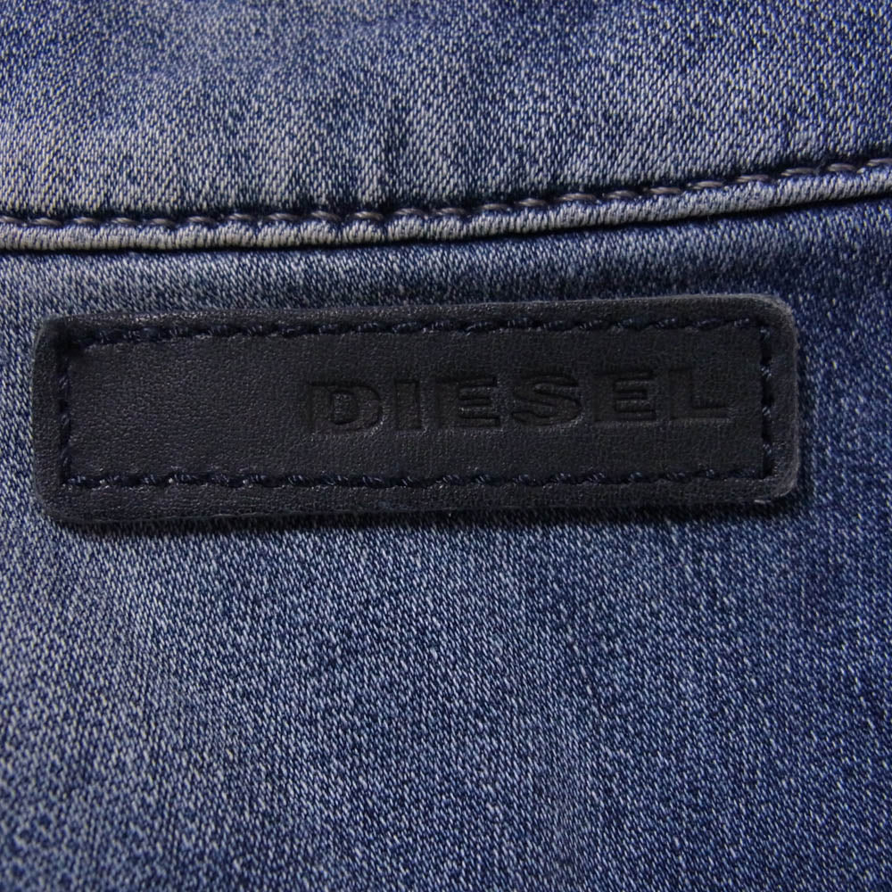 DIESEL ディーゼル FAYZA-NE ダメージ加工 リペア加工 ファイザー ストレッチ デニムパンツ ジーンズ インディゴ ブルー系 25【中古】