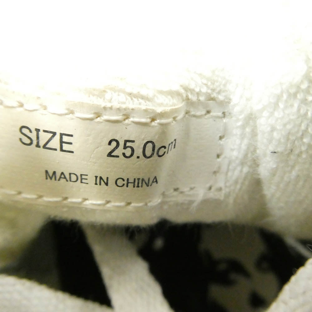 HYSTERIC GLAMOUR ヒステリックグラマー ミッドカット レザー スニーカー ホワイト系 25cm【中古】