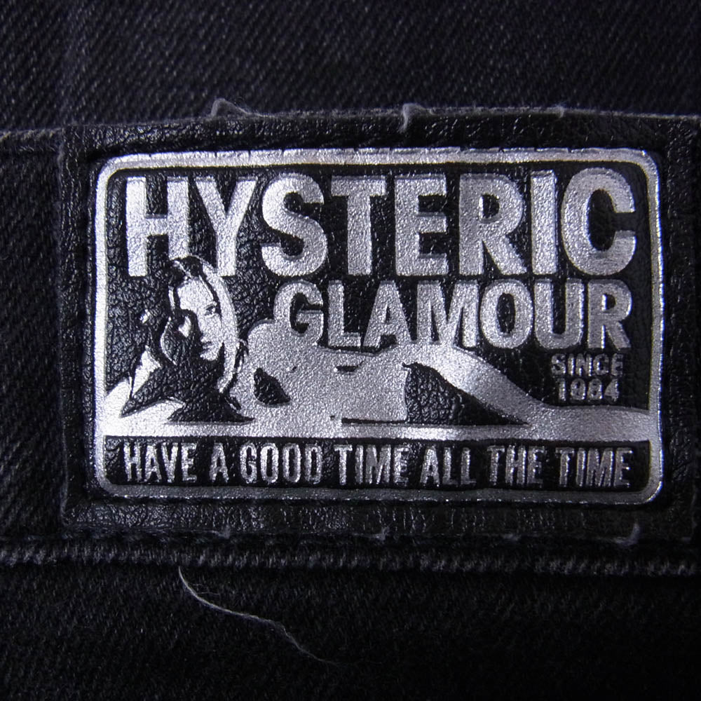 HYSTERIC GLAMOUR ヒステリックグラマー 02191AP13 USED加工 ストレッチ デニム スキニー スリム パンツ ブラック系 32【中古】
