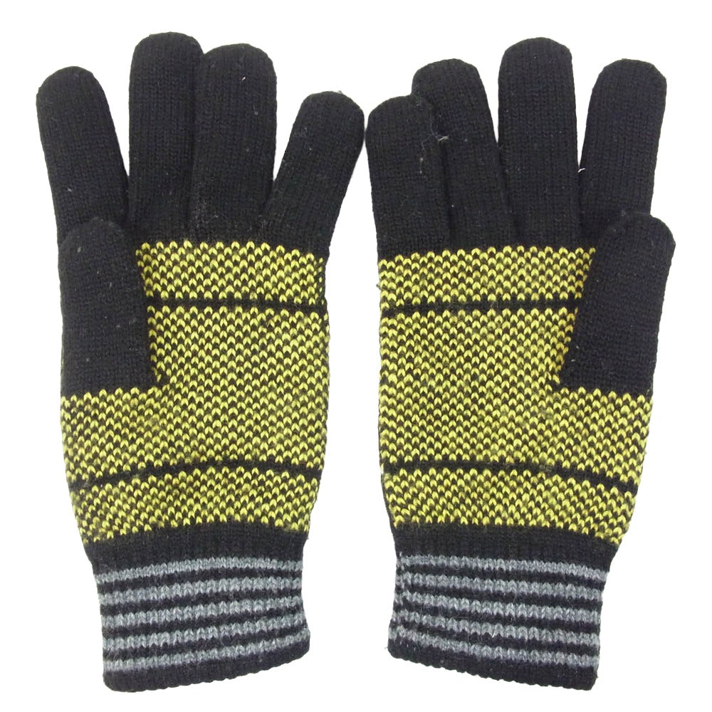 HYSTERIC GLAMOUR ヒステリックグラマー PICK ME YEAH! ニットグローブ 手袋 ブラック系【中古】