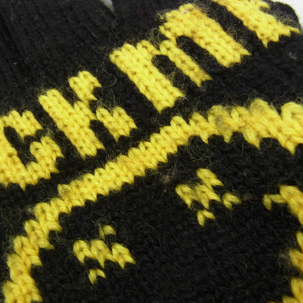 HYSTERIC GLAMOUR ヒステリックグラマー PICK ME YEAH! ニットグローブ 手袋 ブラック系【中古】