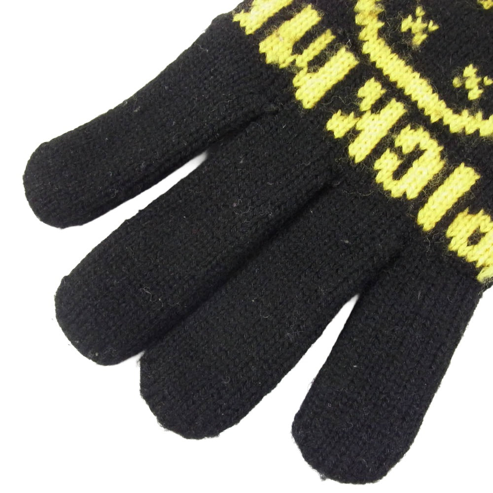 HYSTERIC GLAMOUR ヒステリックグラマー PICK ME YEAH! ニットグローブ 手袋 ブラック系【中古】