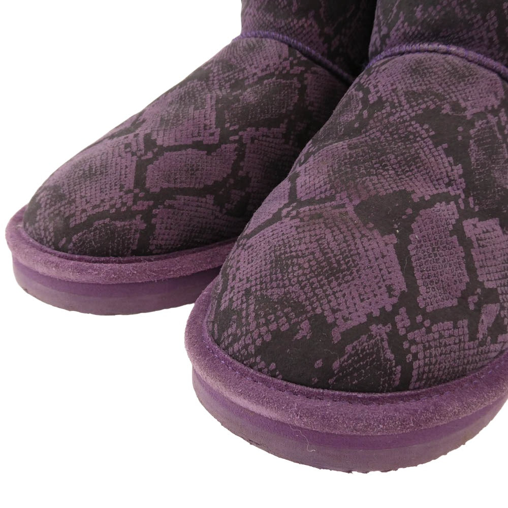 HYSTERIC GLAMOUR ヒステリックグラマー スネーク総柄 ムートンブーツ パープル系 表記サイズなし【中古】