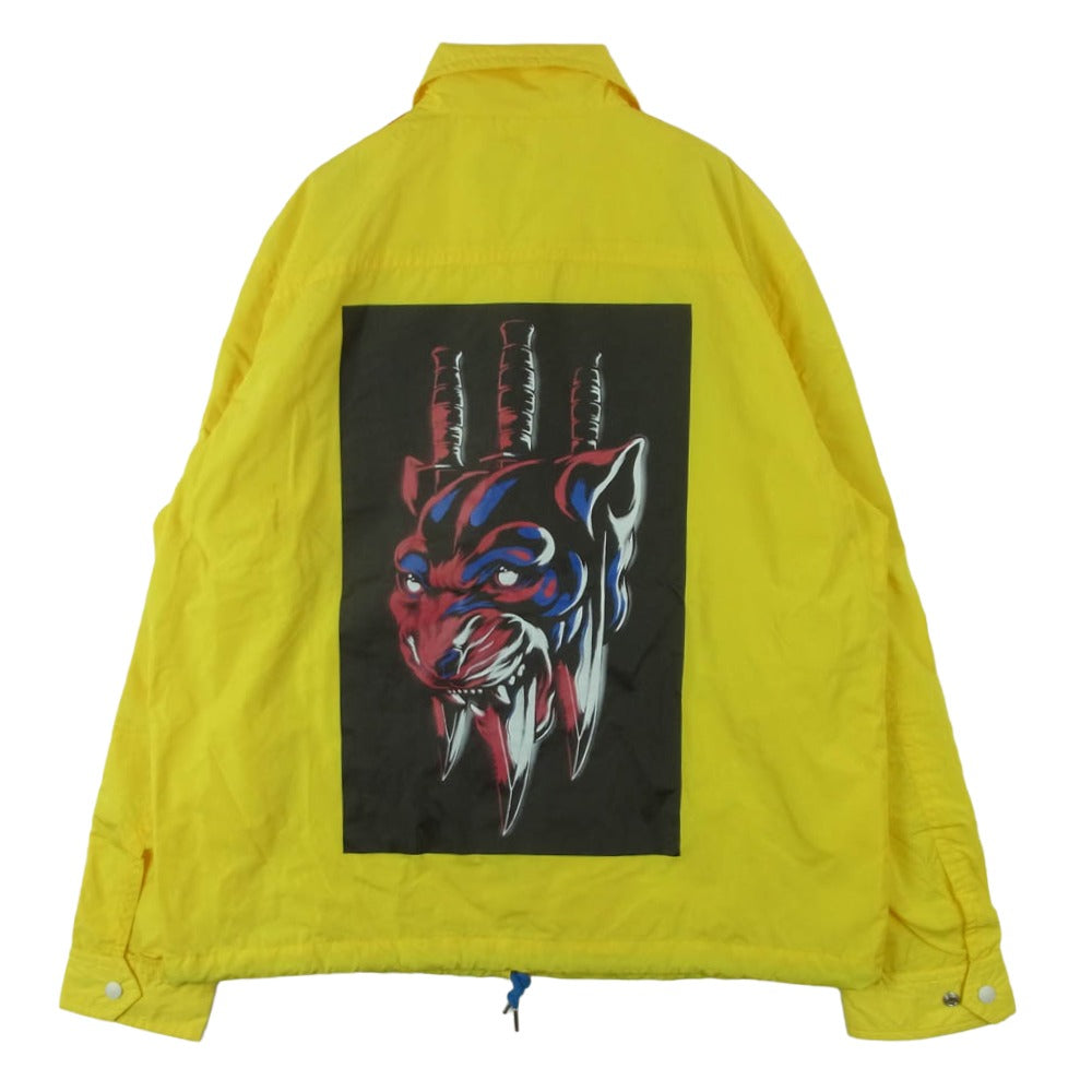 DIESEL ディーゼル サイドライン ジップアップ ブルゾン ジャケット ポリエステル 中国製 イエロー系 L【中古】