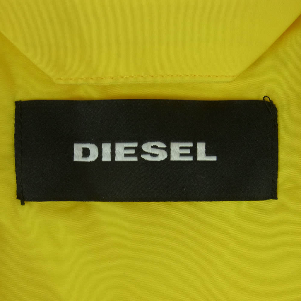 DIESEL ディーゼル サイドライン ジップアップ ブルゾン ジャケット ポリエステル 中国製 イエロー系 L【中古】