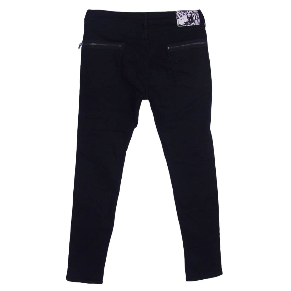 HYSTERIC GLAMOUR ヒステリックグラマー 06173AP05 スタッズ Sチノ スリム スキニー パンツ ブラック系 32【中古】