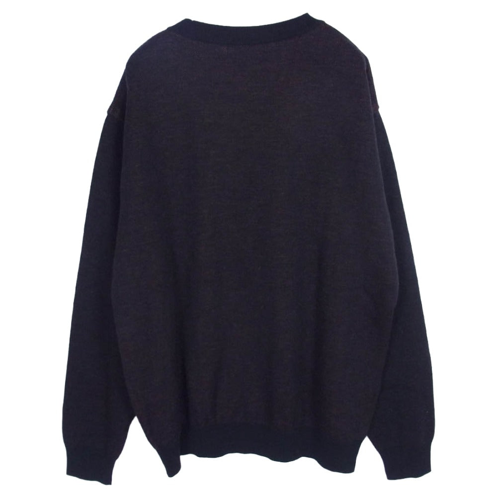 HYSTERIC GLAMOUR ヒステリックグラマー 17AW 02173NS14 HANDCUFF JACQUARD PULLOVER KNIT SWEATER 手錠 ニット セーター ダークブラウン系 L【中古】