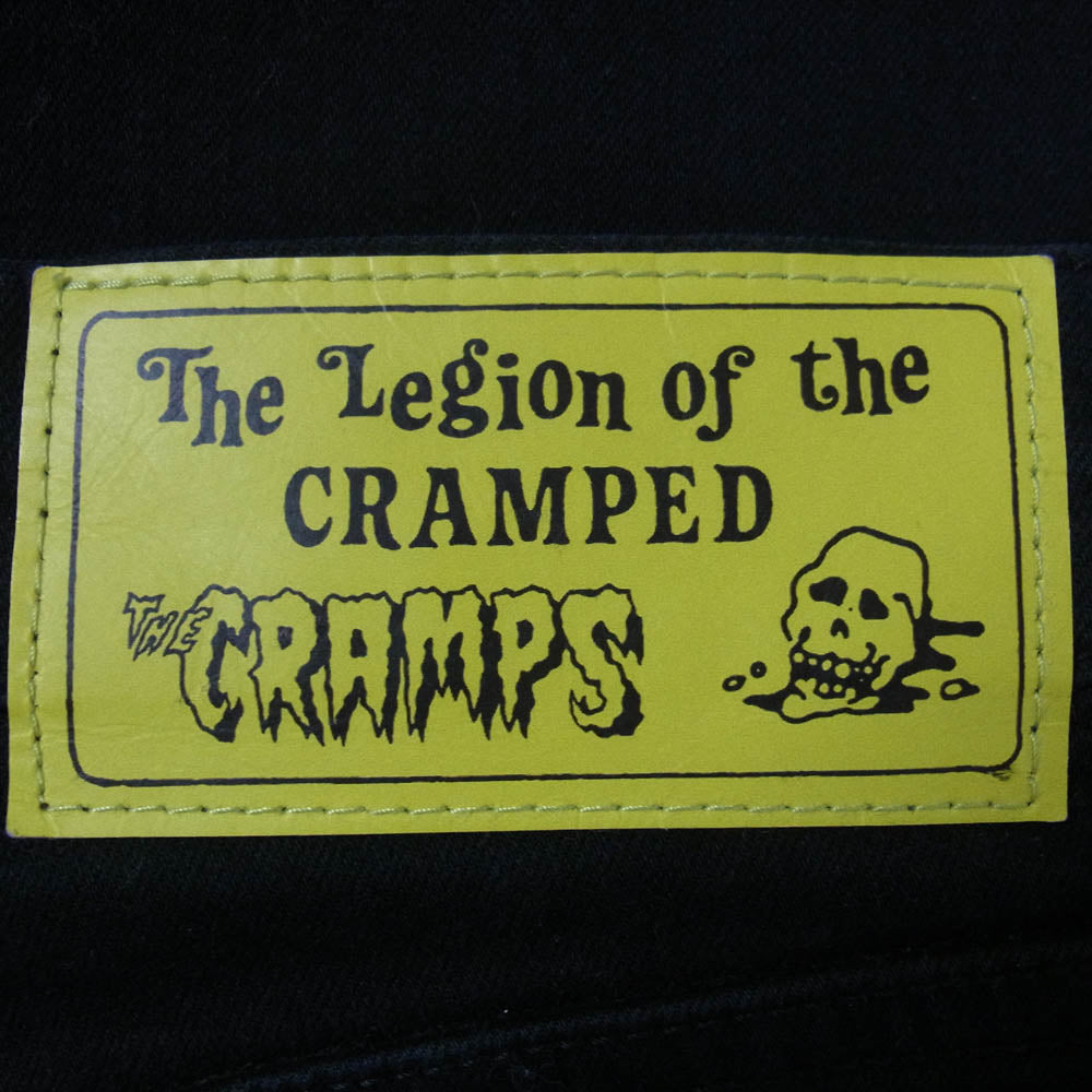 HYSTERIC GLAMOUR ヒステリックグラマー 0661AR05 THEE HYSTERIC XXX CR/PATCH＆SLASH cramps クラッシュ加工 パッチワーク リメイクスリム デニムパンツ ブラック系 32【中古】