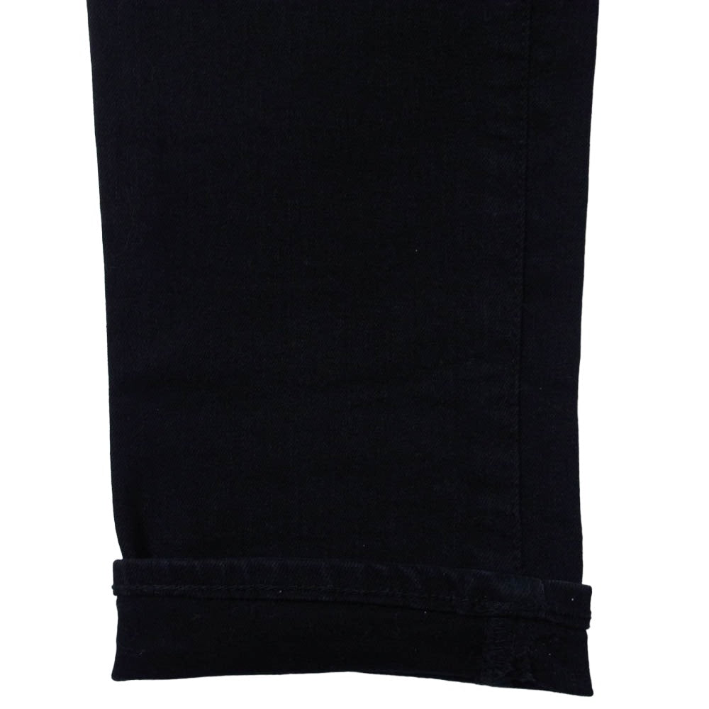 HYSTERIC GLAMOUR ヒステリックグラマー 0661AR05 THEE HYSTERIC XXX CR/PATCH＆SLASH cramps クラッシュ加工 パッチワーク リメイクスリム デニムパンツ ブラック系 32【中古】