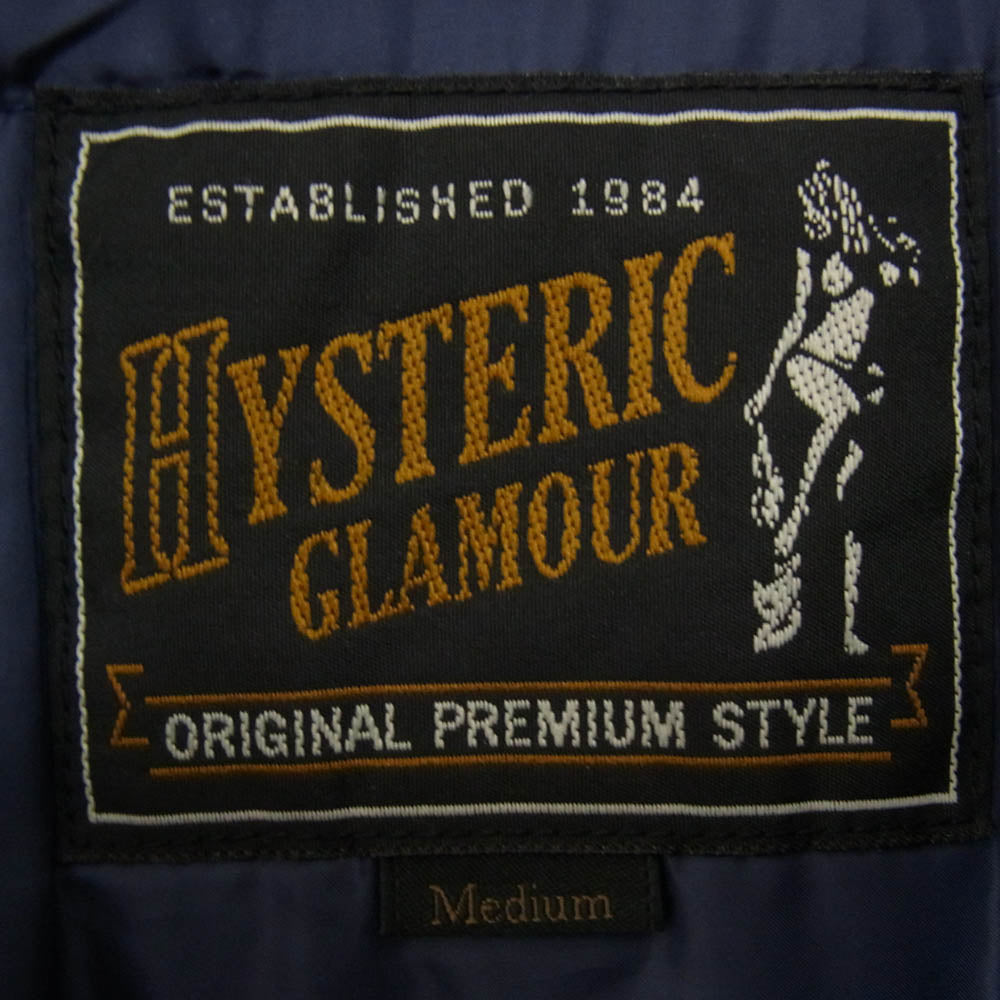 HYSTERIC GLAMOUR ヒステリックグラマー 0253AB07 中綿 プリマロフト デニム ジャケット ブルゾン インディゴブルー系 M【中古】