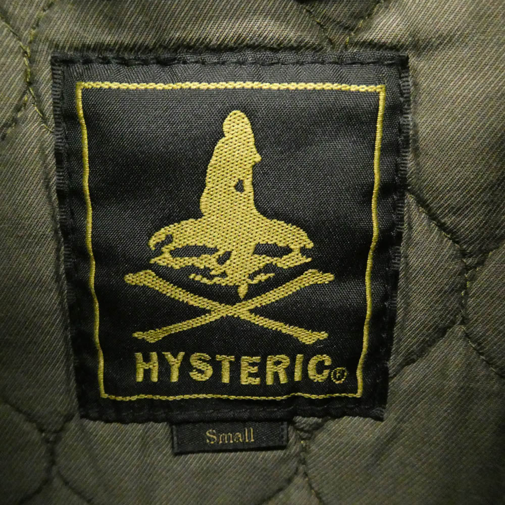 HYSTERIC GLAMOUR ヒステリックグラマー 0233AC03 TIGER STRIPE タイガーストライプ モッズコート カーキ系 S【中古】