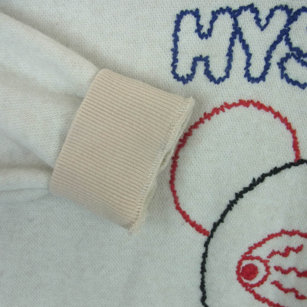 HYSTERIC GLAMOUR ヒステリックグラマー 01243CS05 RED EYE FLASH 刺繍 オーバー サイズ スウェット ベージュ系 FREE【中古】
