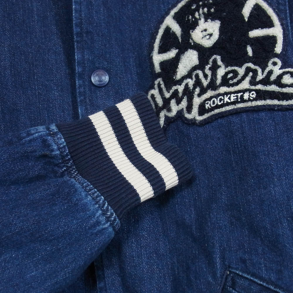 HYSTERIC GLAMOUR ヒステリックグラマー 0261AB04 ワッペン デニム スタジャン ジャケット ブルゾン インディゴブルー系 M【中古】