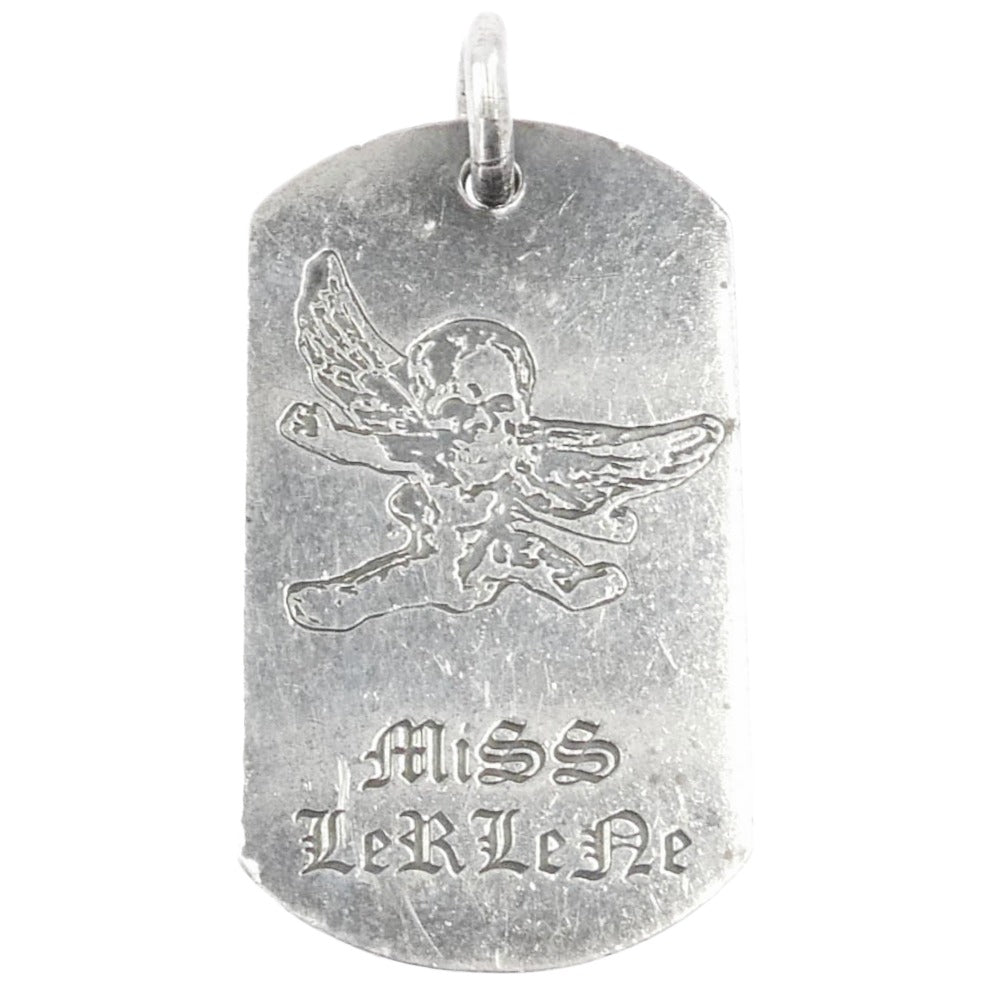 CHROME HEARTS クロムハーツ（原本無） D TAG LRG FOTI フォティ ドッグタグ ラージ ペンダントトップ シルバー系【中古】