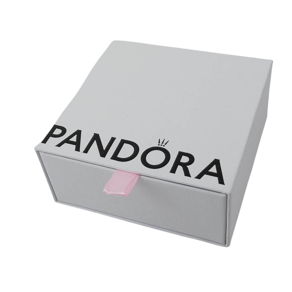 PANDORA パンドラ SV925 ビーズ レザー 編み込み ブレスレット ブラック系【中古】