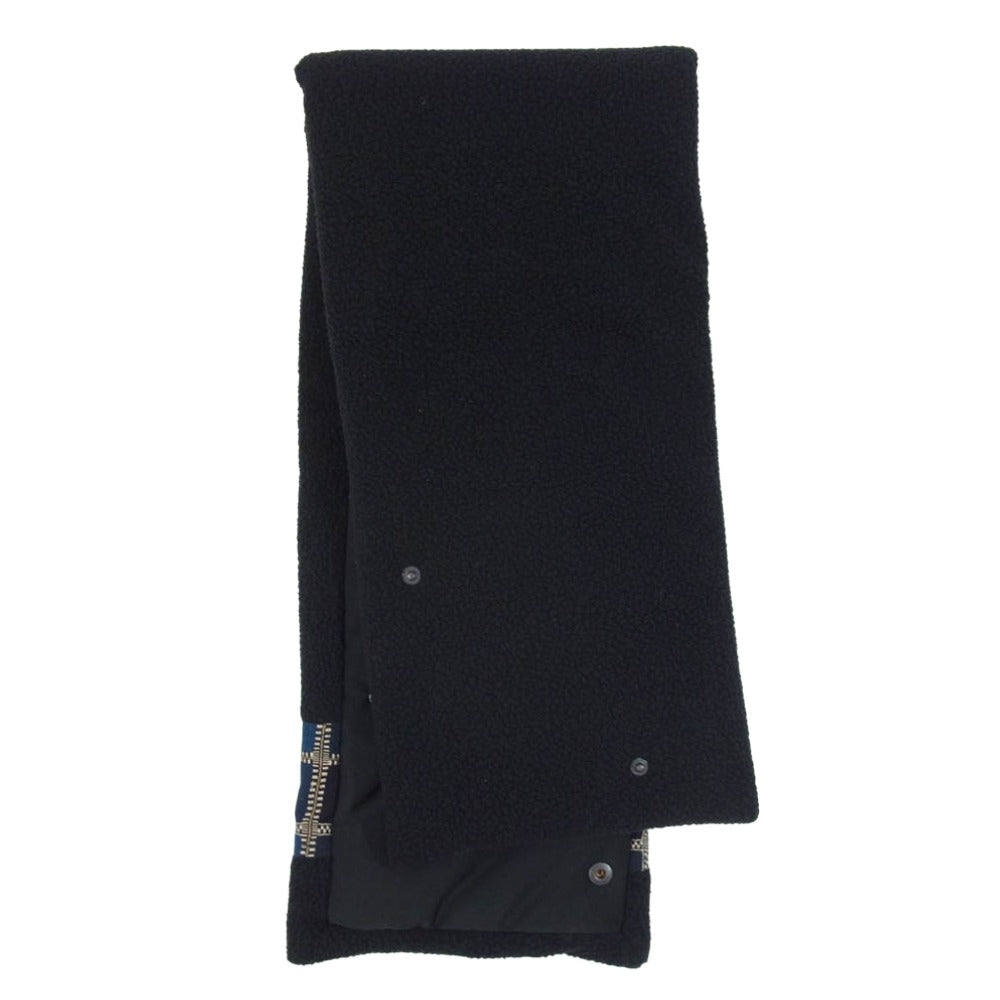 KUON クオン 252GD071417 High Pile Fleece Scarf ハイパイル フリース スカーフ 中綿 マフラー ブラック系【極上美品】【中古】