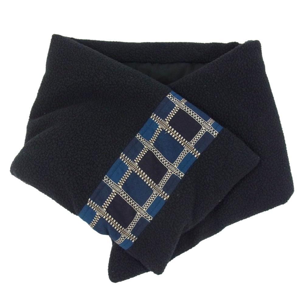 KUON クオン 252GD071417 High Pile Fleece Scarf ハイパイル フリース スカーフ 中綿 マフラー ブラック系【極上美品】【中古】