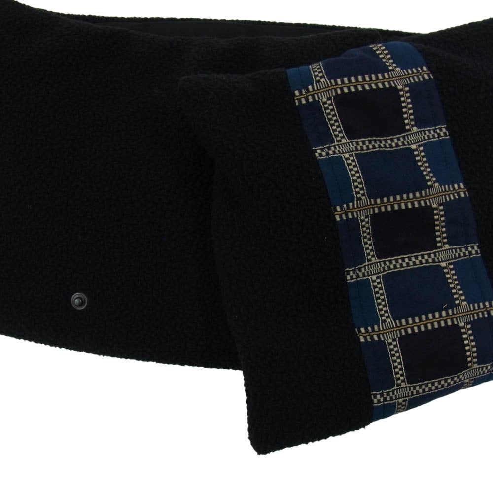 KUON クオン 252GD071417 High Pile Fleece Scarf ハイパイル フリース スカーフ 中綿 マフラー ブラック系【極上美品】【中古】