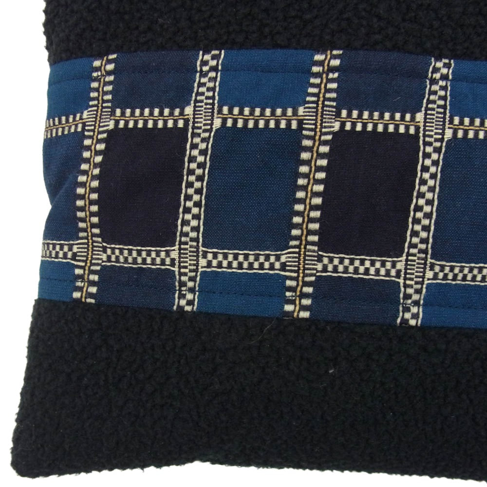 KUON クオン 252GD071417 High Pile Fleece Scarf ハイパイル フリース スカーフ 中綿 マフラー ブラック系【極上美品】【中古】