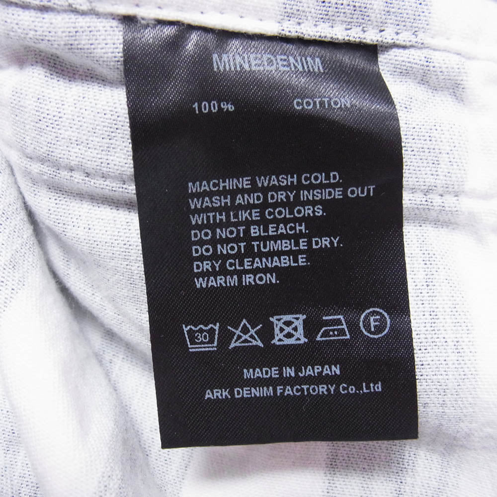 MINEDENIM マインデニム 2009-4003-07-032 Border Side Zip L/S Denim ボーダー サイドジップ ロングスリーブ 長袖 デニム Tシャツ カットソー ブラック系 3【中古】