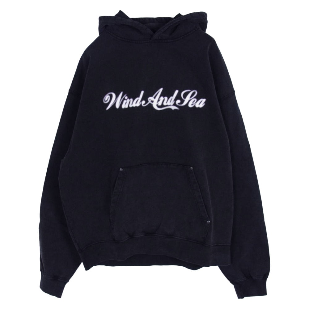 WIND AND SEA ウィンダンシー WDS-O-CLCS-Q3-CS-05 Hooded Sweatshirt ロゴプリント フーデッド スウェットシャツ フーディー パーカー ダークグレー系 XL【極上美品】【中古】