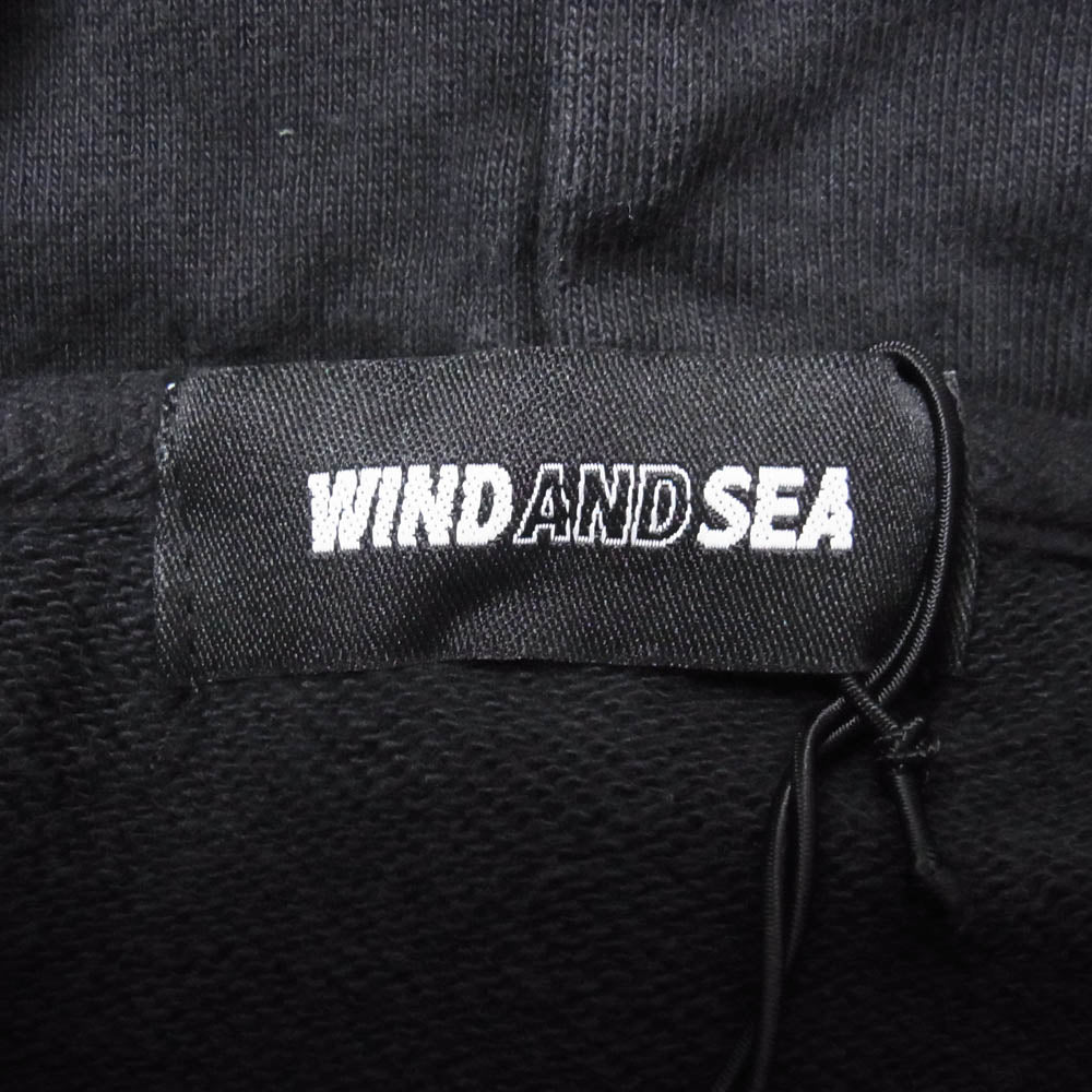WIND AND SEA ウィンダンシー WDS-O-CLCS-Q3-CS-05 Hooded Sweatshirt ロゴプリント フーデッド スウェットシャツ フーディー パーカー ダークグレー系 XL【極上美品】【中古】