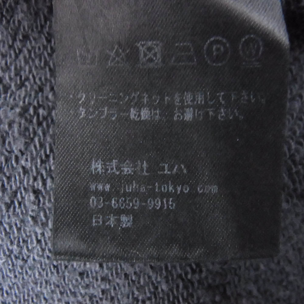 ユハ 10210602 FADE WASH フェードウォッシュ スウェット トレーナー ダークグレー系 4【極上美品】【中古】