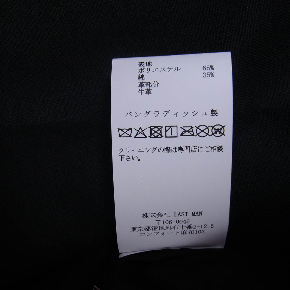 ラストマン Dickies ディッキーズ 252LM-SH03 × DICKIES ディッキーズ WORK SHIRTS レザー切替 ワーク シャツ ブラック系 S【極上美品】【中古】