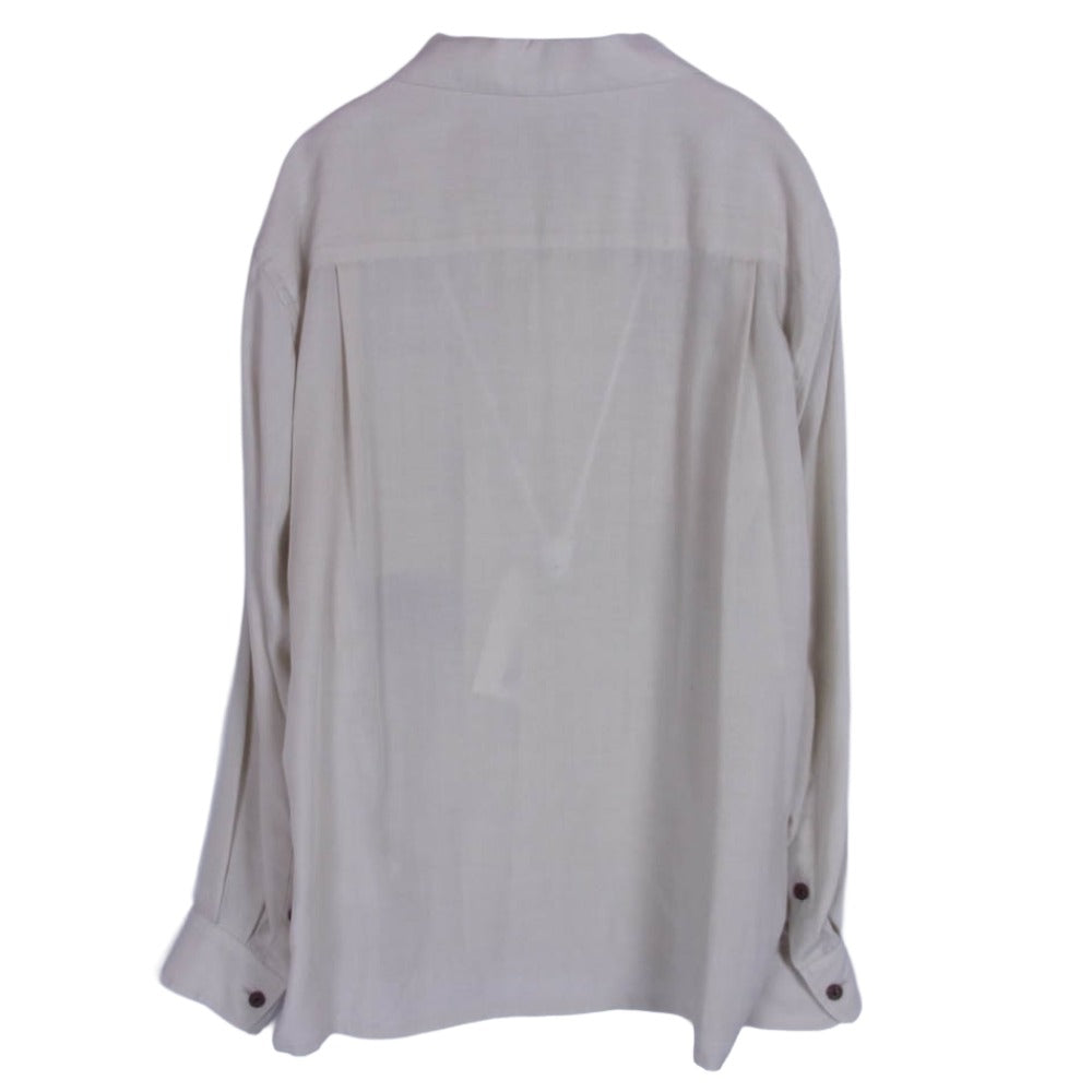 WACKO MARIA ワコマリア 56TS-WMS-OC03 × 56 TATTOO STUDIO タトゥースタジオ 50’S SHIRT L/S ロングスリーブ 開襟 オープンカラー 長袖 シャツ ベージュ系【極上美品】【中古】