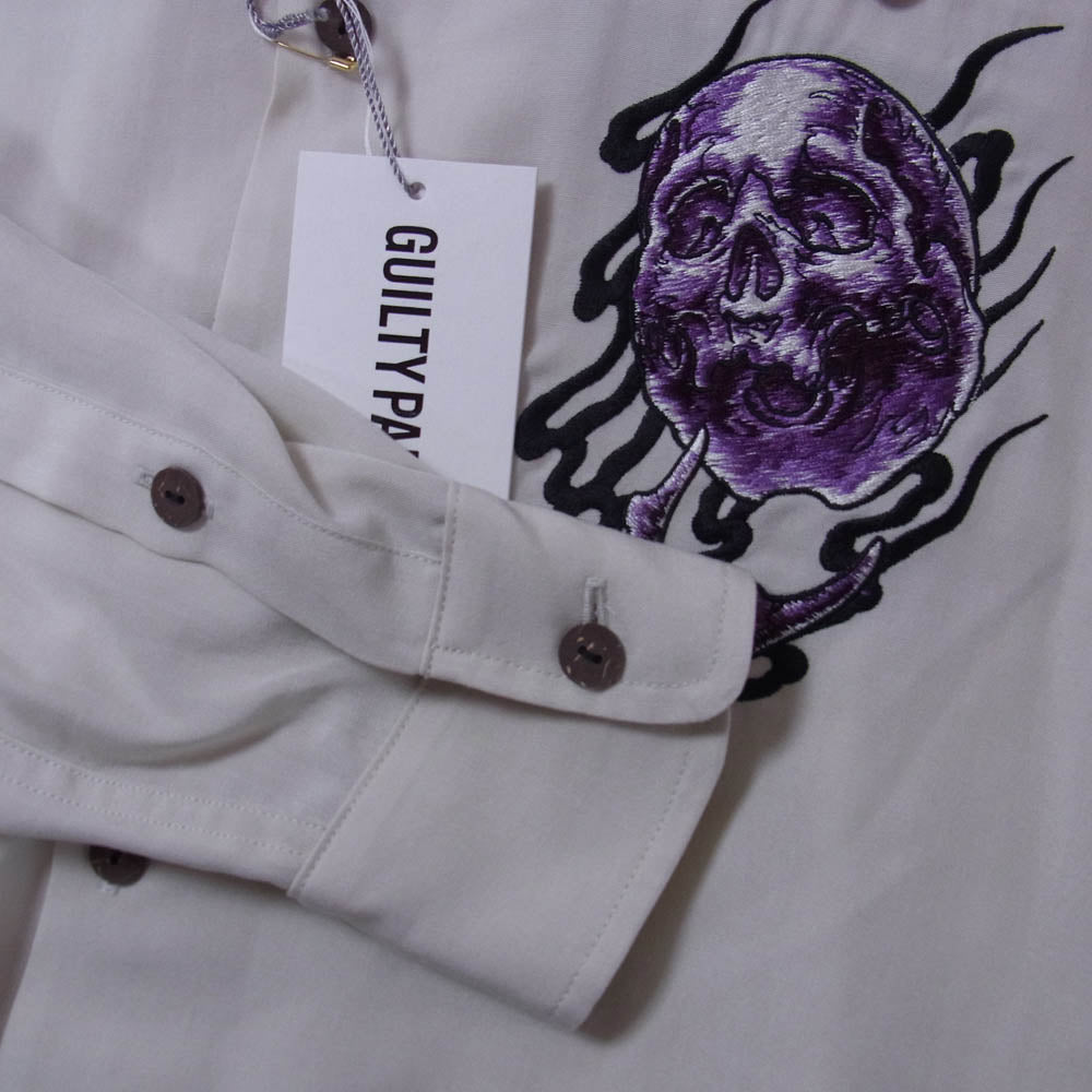 WACKO MARIA ワコマリア 56TS-WMS-OC03 × 56 TATTOO STUDIO タトゥースタジオ 50’S SHIRT L/S ロングスリーブ 開襟 オープンカラー 長袖 シャツ ベージュ系【極上美品】【中古】