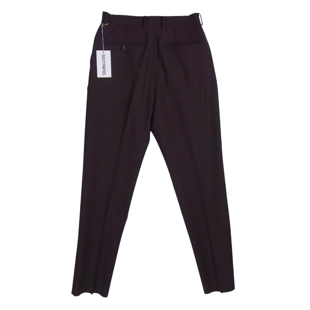 WACKO MARIA ワコマリア 23AW 23FW-WNP-TR14 PLEATED TROUSERS TYPE-2 スラックス トラウザーズ パンツ ブラウン系 S【極上美品】【中古】