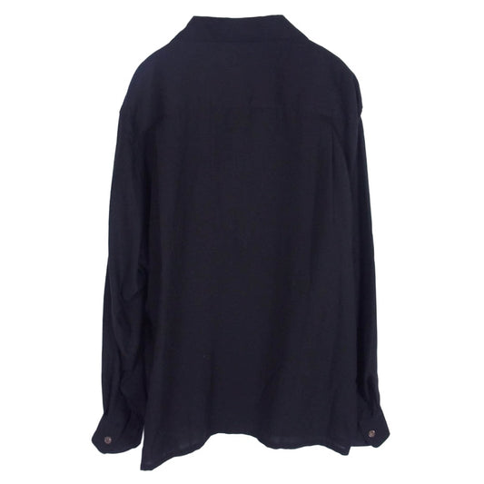 WACKO MARIA ワコマリア 25AW 25FW-WMS-HI05 × TIM LEHI HAWAIIAN SHIRT L/S ティムリーハイ ハワイアン 長袖 ロングスリーブ 開襟 オープンカラー シャツ ブラック系 M【極上美品】【中古】