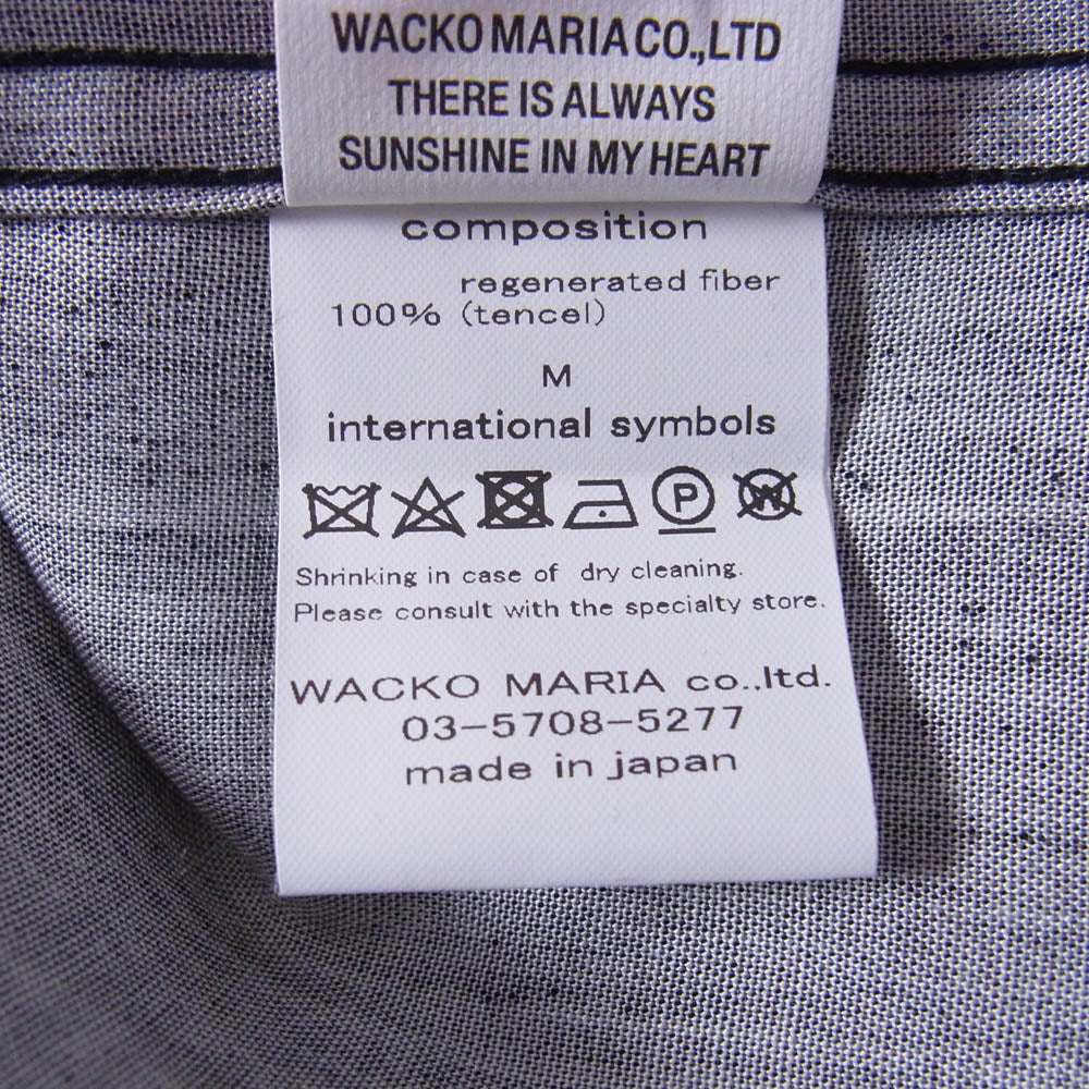 WACKO MARIA ワコマリア 25AW 25FW-WMS-HI05 × TIM LEHI HAWAIIAN SHIRT L/S ティムリーハイ ハワイアン 長袖 ロングスリーブ 開襟 オープンカラー シャツ ブラック系 M【極上美品】【中古】