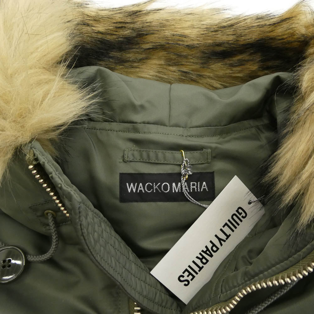 WACKO MARIA ワコマリア 25AW 25FW-WMO-ML01 N-2B FLIGHT JACKET ファーフード 中綿 フライト ボンバー ジャケット ブルゾン カーキ系 L【極上美品】【中古】