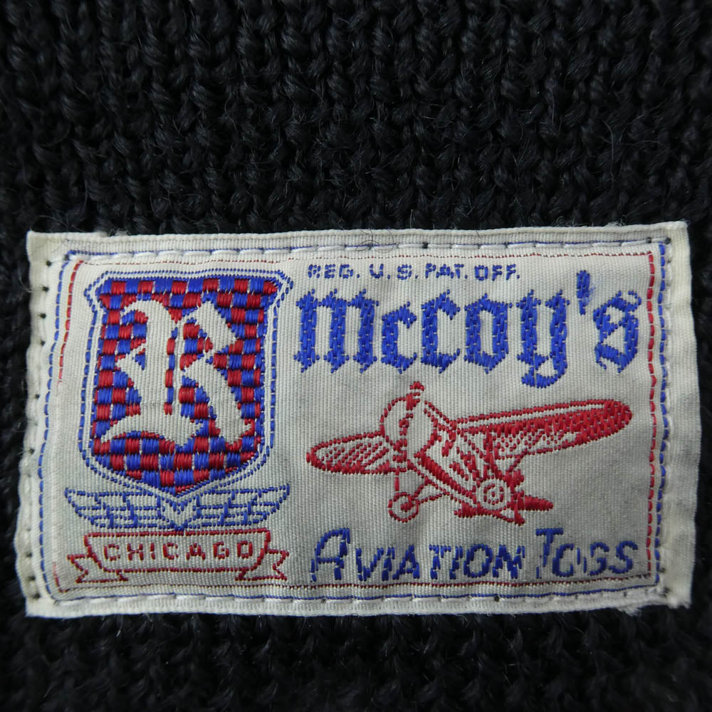 The REAL McCOY'S ザリアルマッコイズ MA16104 WOOL WRISTLETS ウール リストレット 手袋 ネイビー ブラック系【中古】