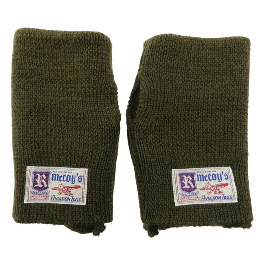 The REAL McCOY'S ザリアルマッコイズ MA16104 WOOL WRISTLETS ウール リストレット 手袋 オリーブ カーキ系【中古】