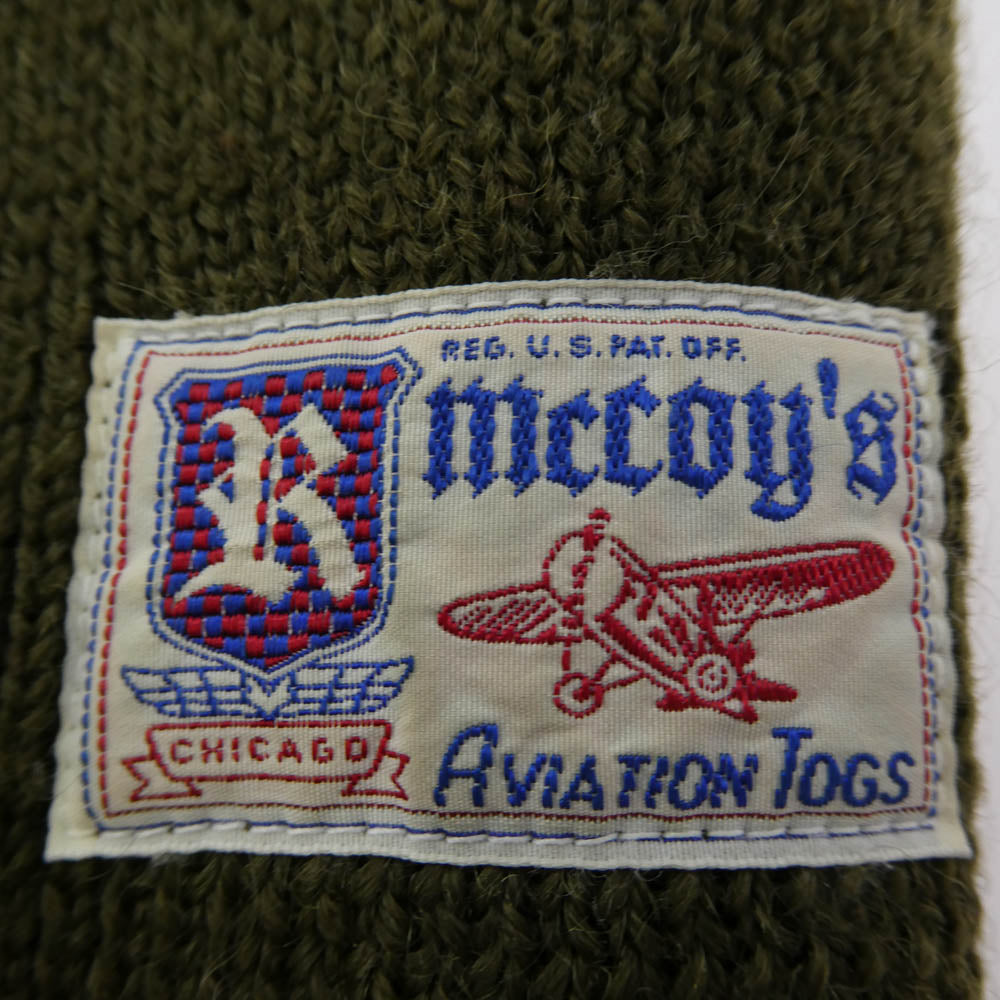 The REAL McCOY'S ザリアルマッコイズ MA16104 WOOL WRISTLETS ウール リストレット 手袋 オリーブ カーキ系【中古】